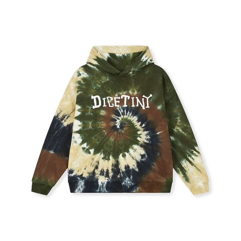 DICETINY Tie-dye Swirl Print Hoodie