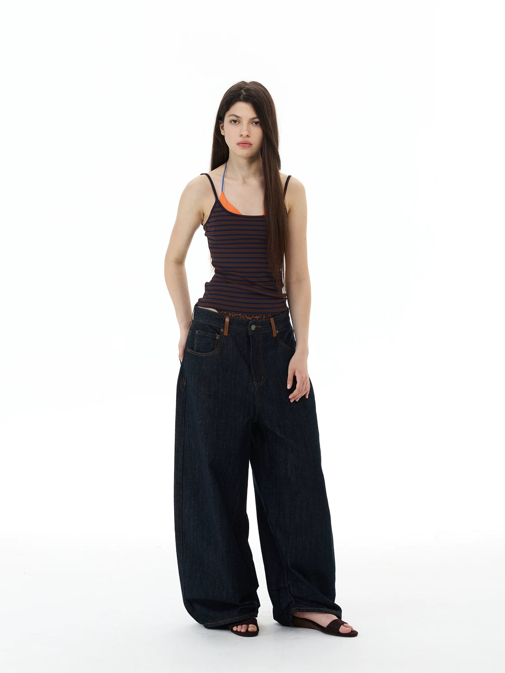 WLNEXT Striped Slim Fit Vest