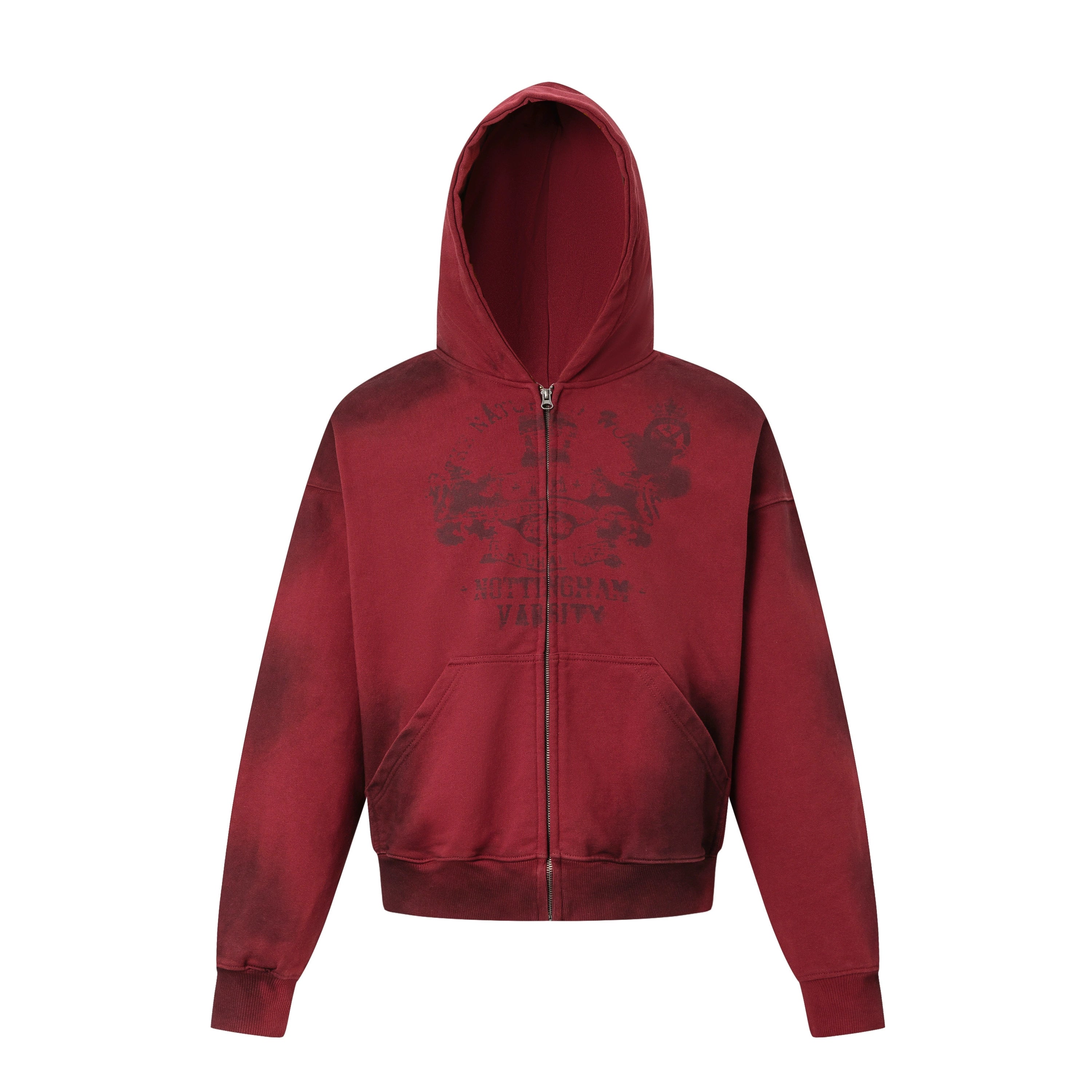 TRYTHMCLUB Short Make Old Tie-dye Hooded Sweater Men
