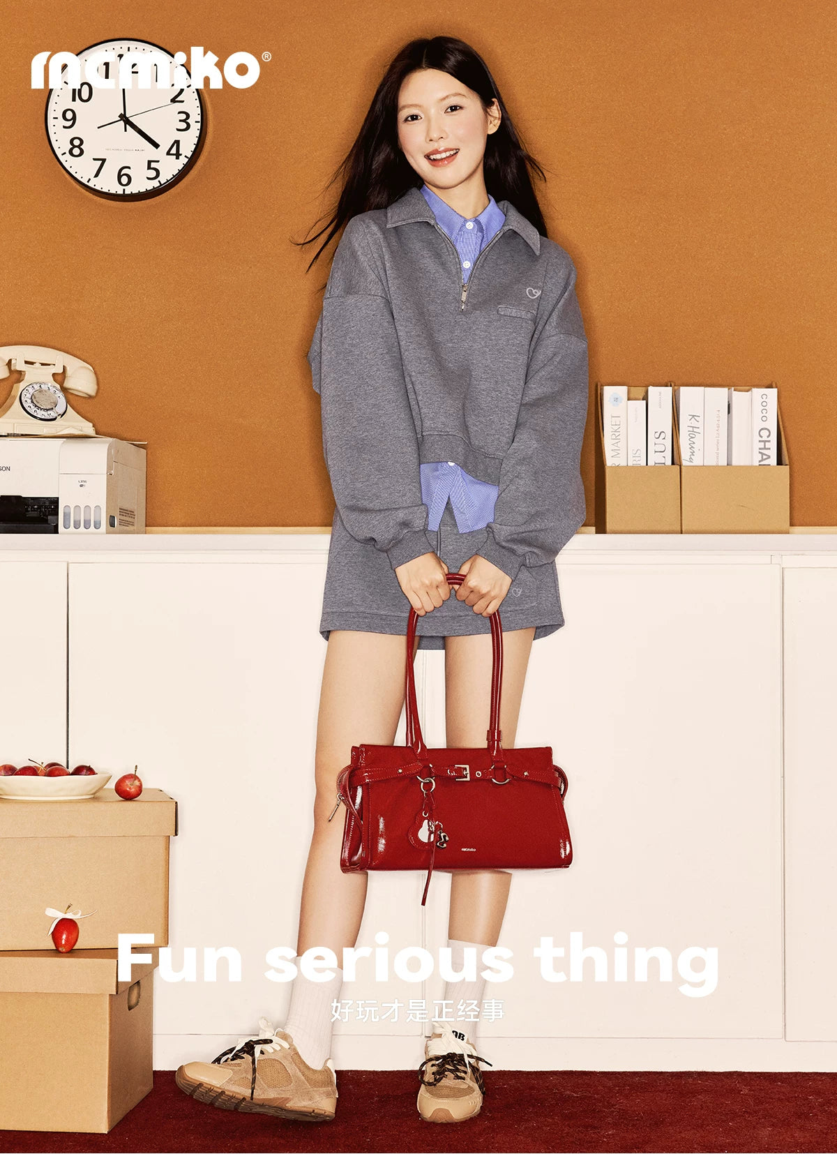 Mcmiko Vintage Cowhide Niche Underarm Shoulder Bag