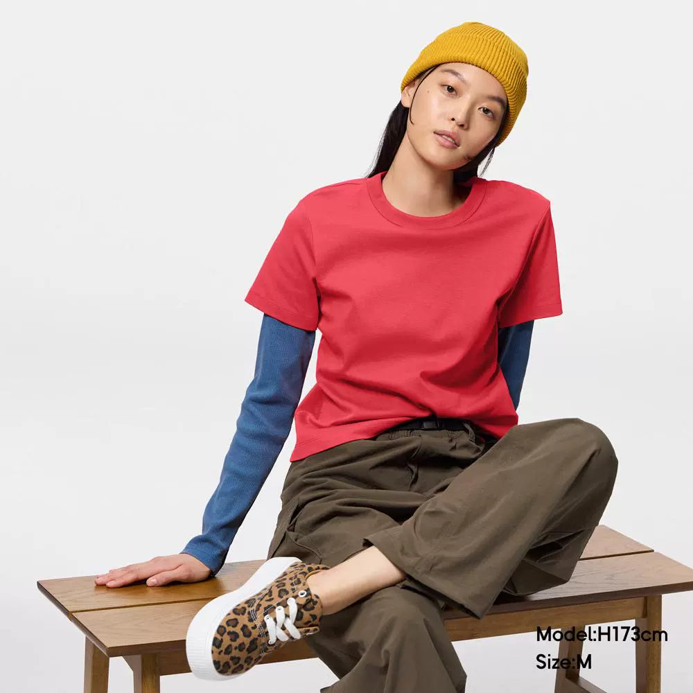 GU Round Neck Loose Casual Tee