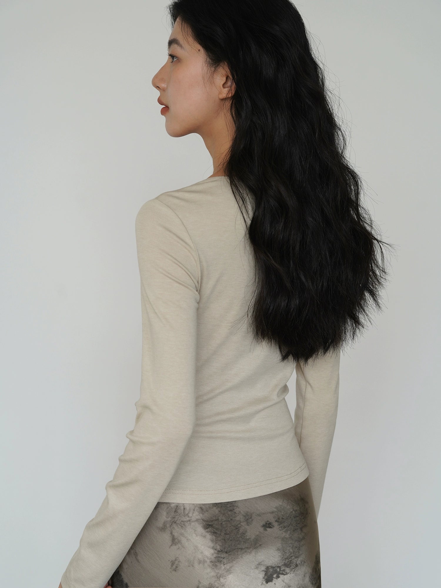 EIGHTHMONTH Fake Two-piece Slim-fit Pleated Waist Long Sleeve