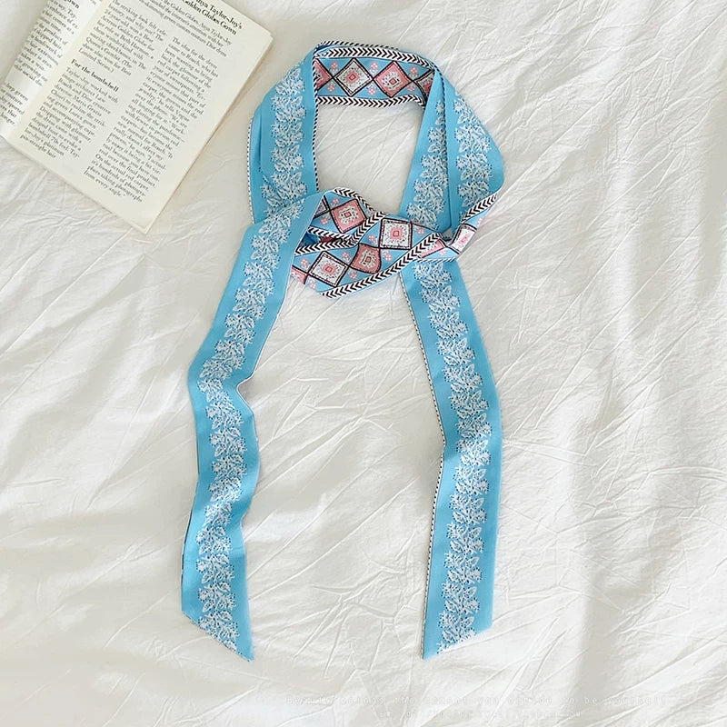 YORSOY Vintage Rhombus Narrow Striped Scarf