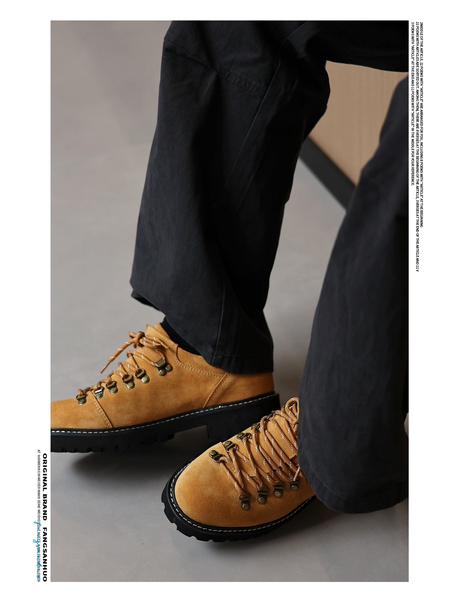 FANGSANHUO Retro Low-top Workwear Shoes
