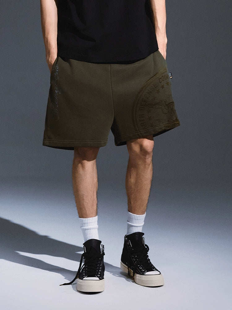 Remedy Guochao Seal Heavy Five-point Sweatpants