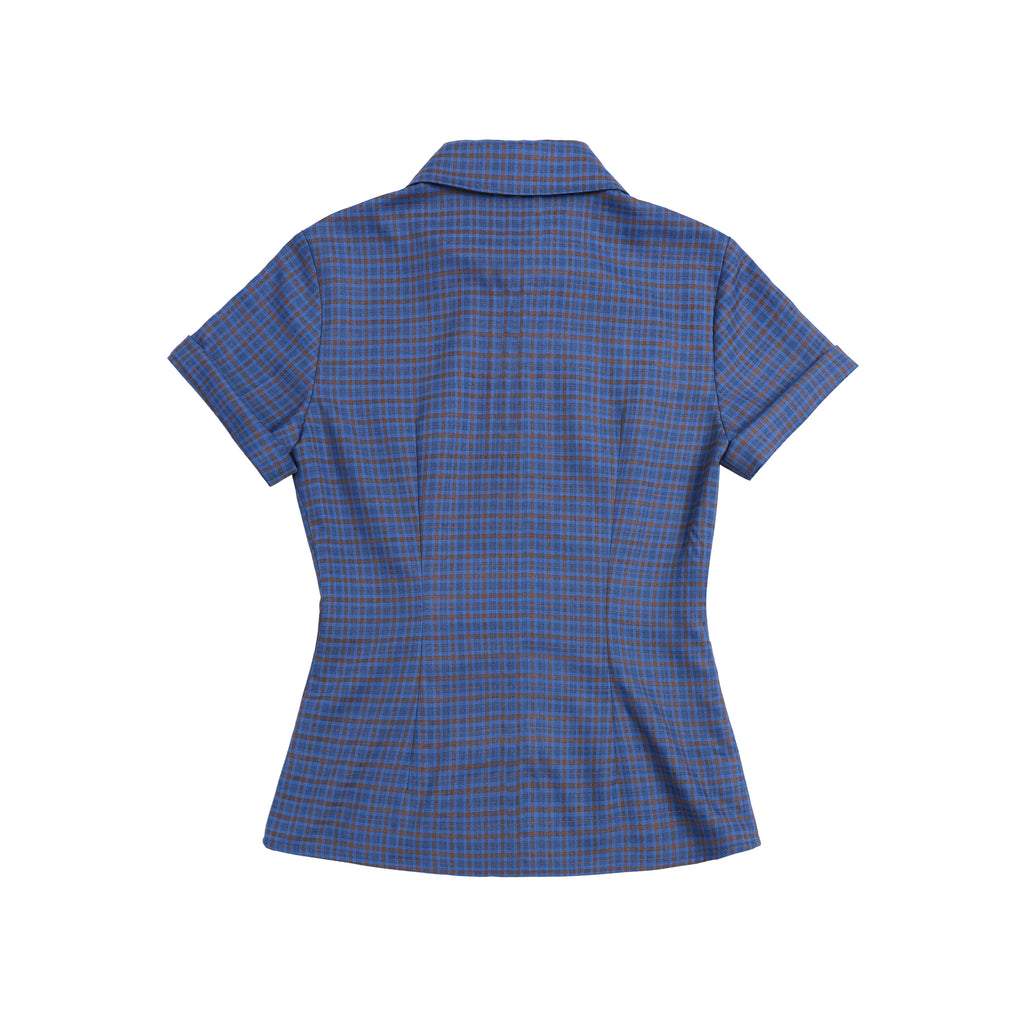JIKOO Vintage Lapel Shoulder Shirt