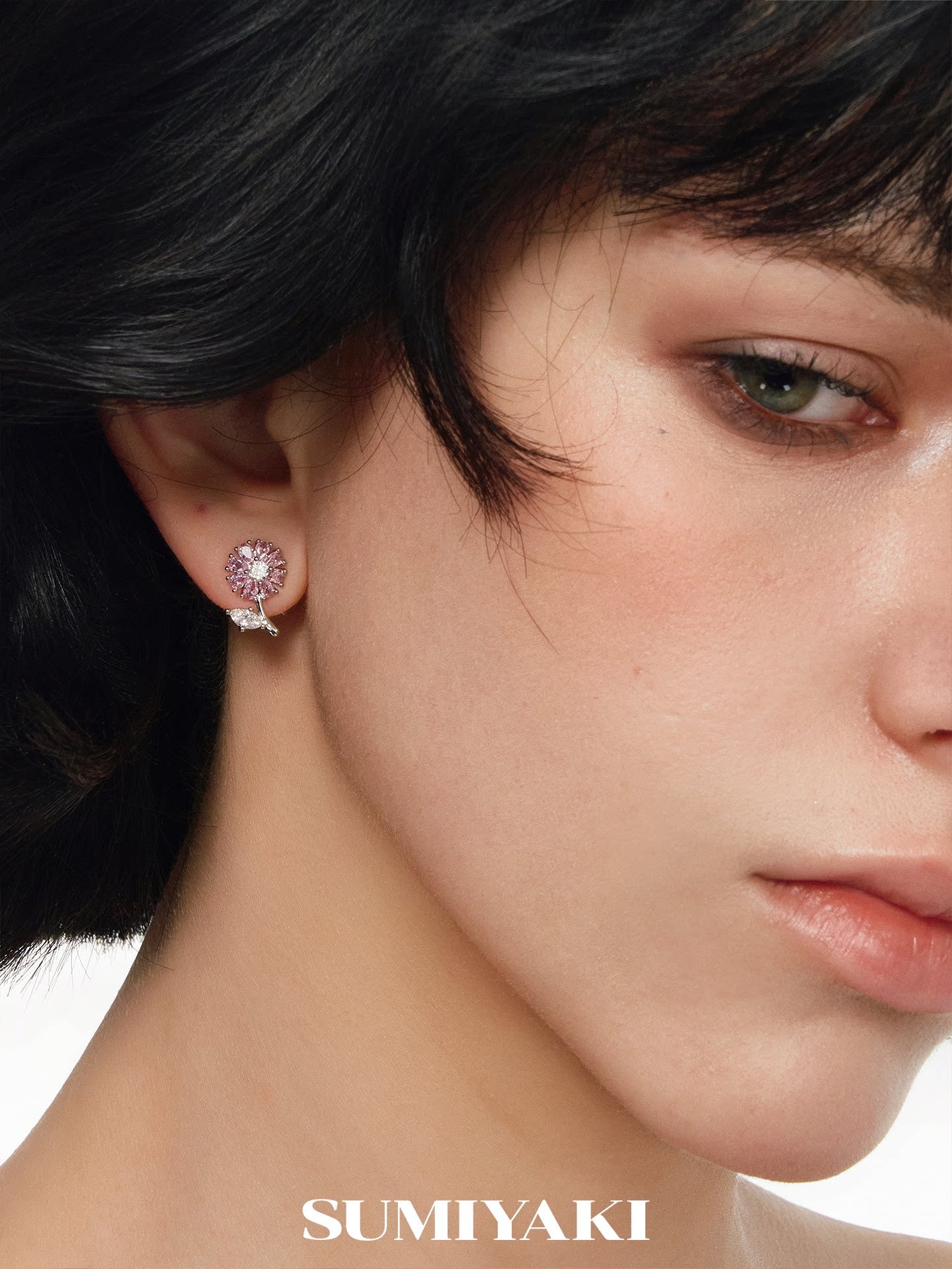 SUMIYAKI Exquisite Diamond-encrusted Stacked Earrings