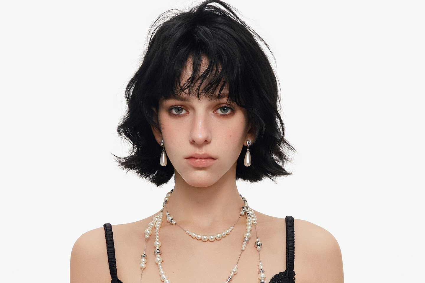 SUMIYAKI Water Drop Broken Pearl Earrings