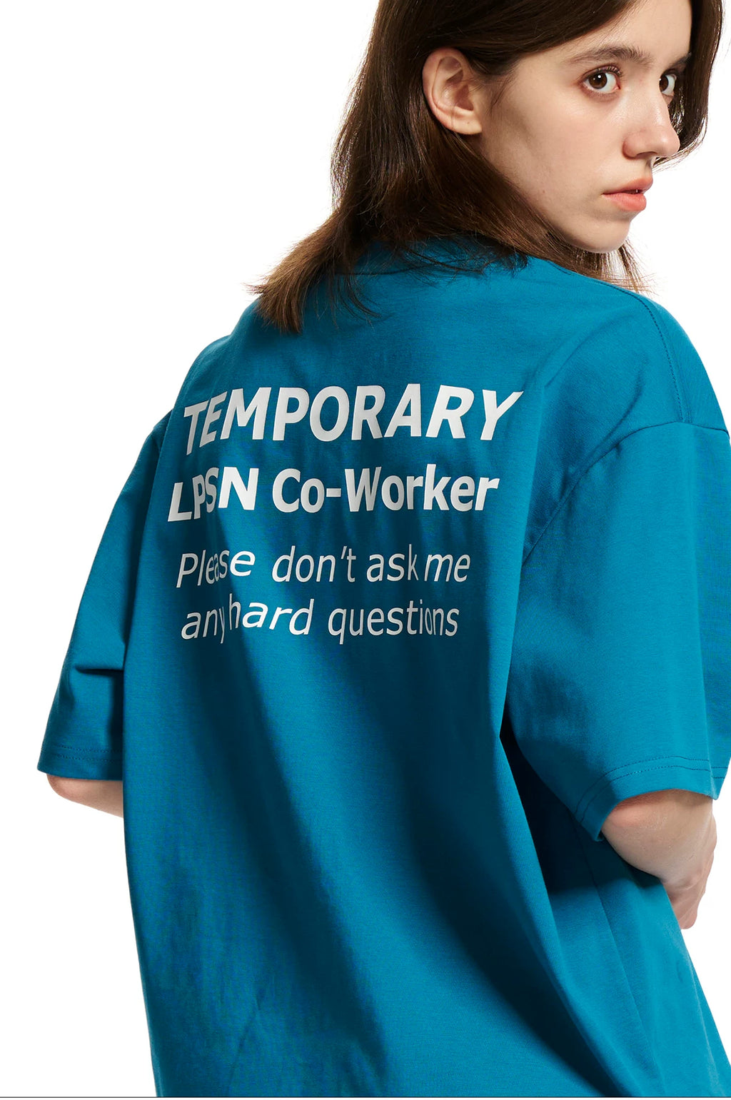 Loopsoon Fun Text Print Versatile Fashion Tee
