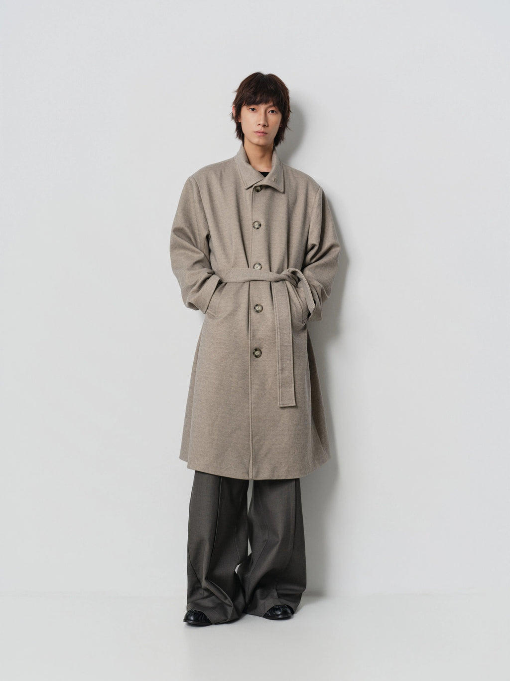 4JUNKS Multi-neck Strap Coat Thick Medium and Long Coat