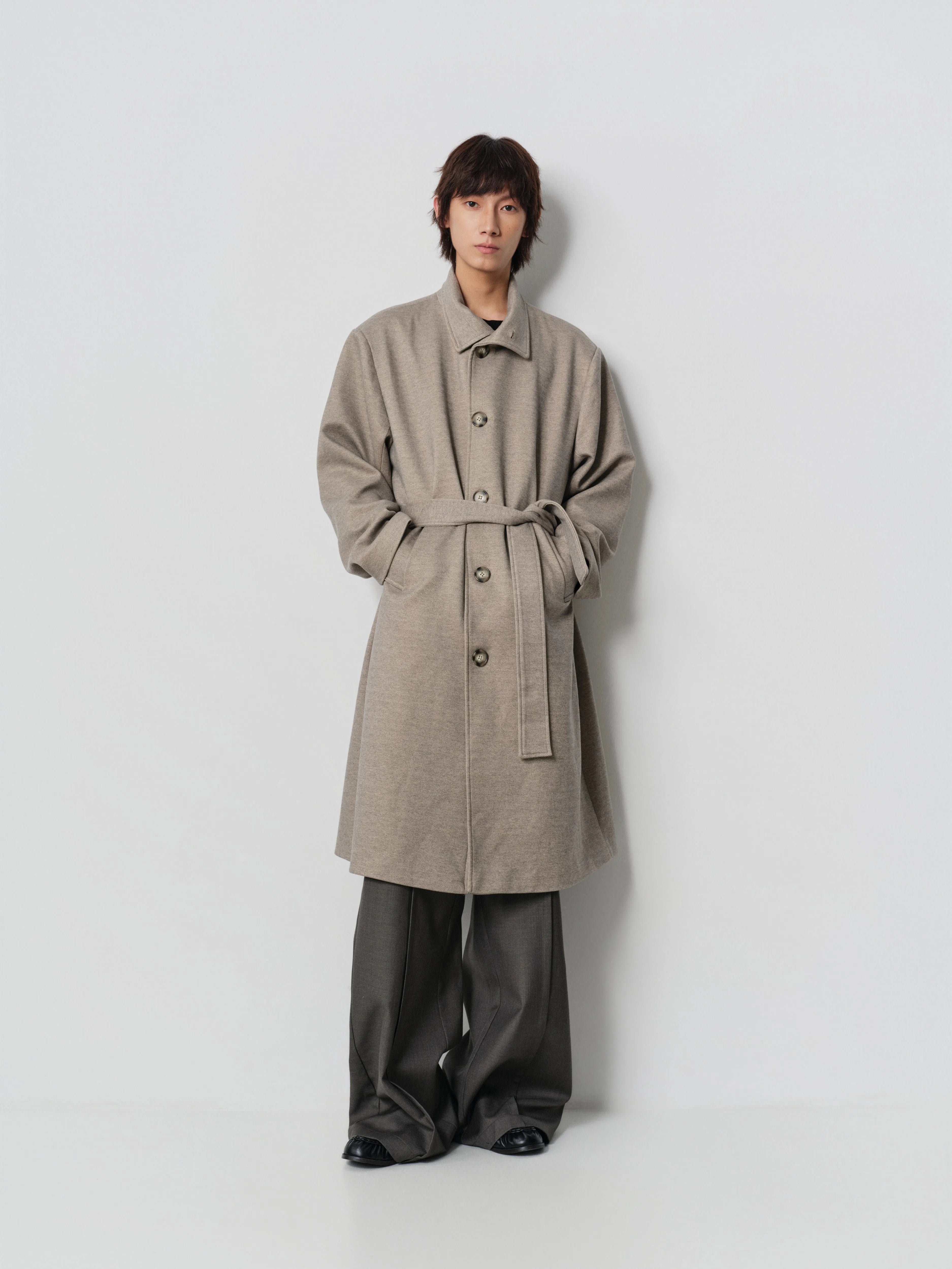 4JUNKS Multi-neck Strap Coat Thick Medium and Long Coat