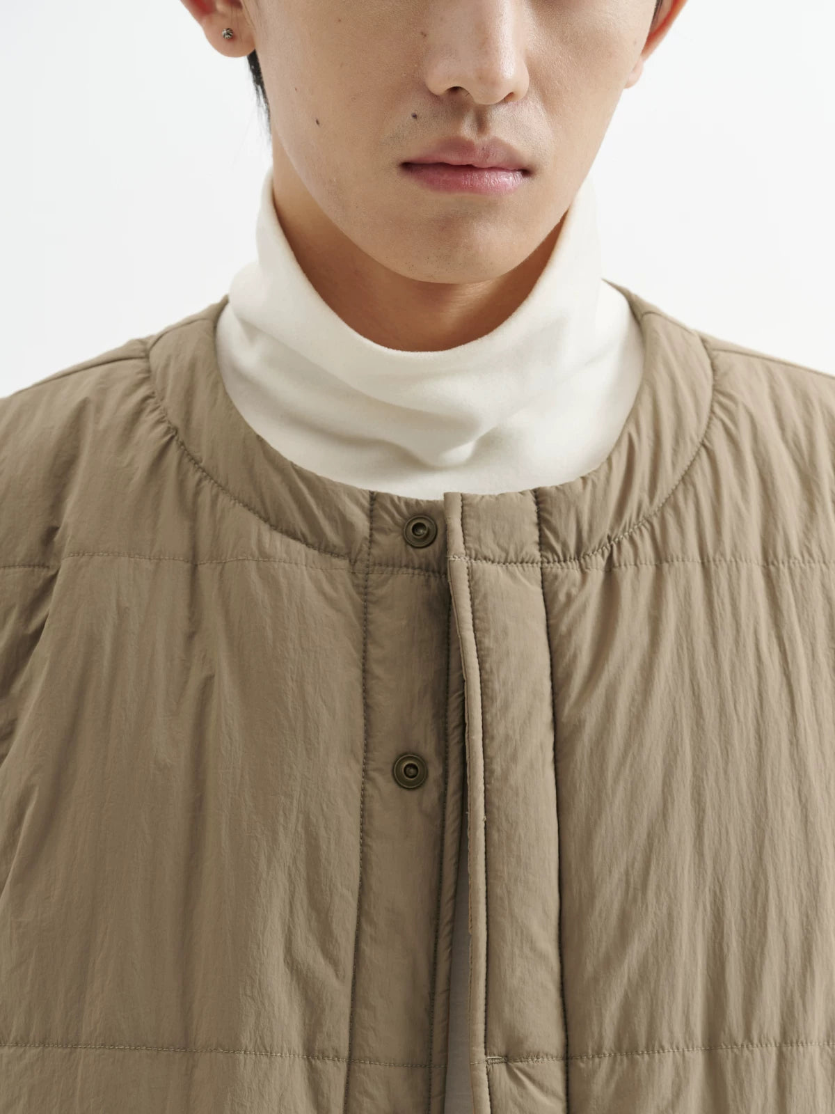 BUTTBILL New Shirley Cotton Crew Neck Cotton Jacket Vest