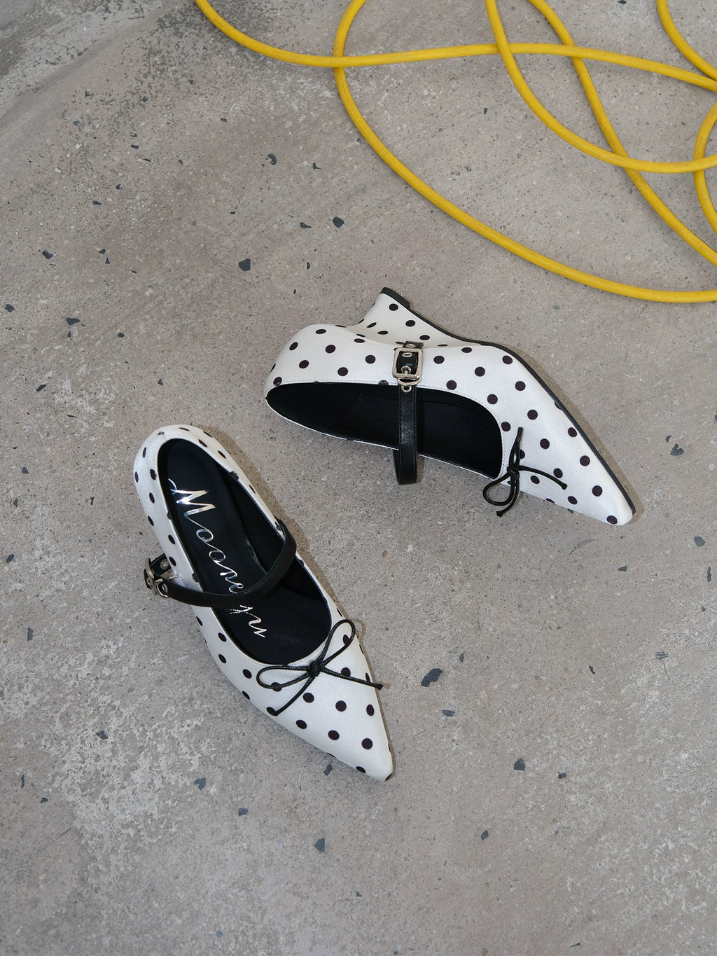 Mooreyu Polka Dot Bow Heels