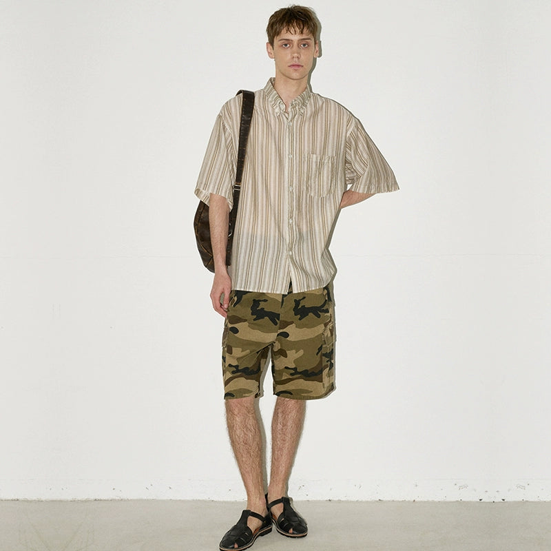 PARTIMENTO Small Fresh Japanese Striped Tee