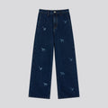 MoodLikeMe Laser-burned Cat and Dog Jeans