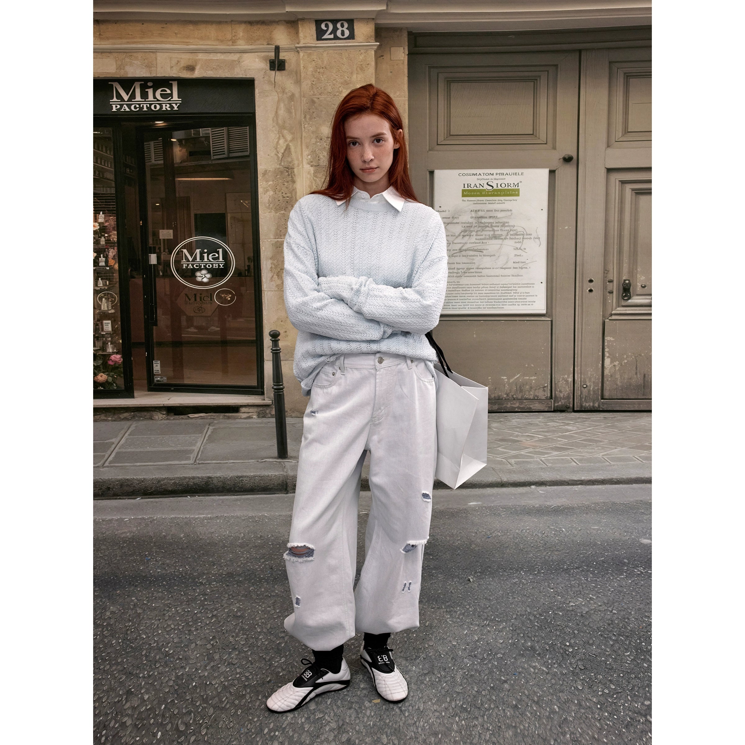 MADWITCH Hollow-out Knitted Sweater