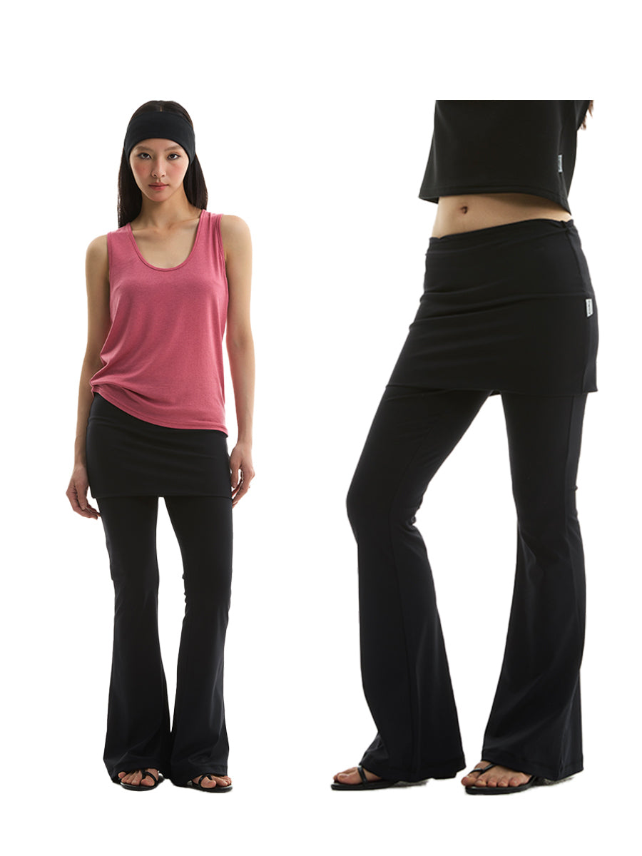 FUNKYFUN Flip-down Two-piece Elastic Horn Yoga Pants
