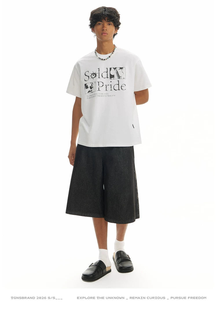 TGNS Retro Band Font Print Casual Tee