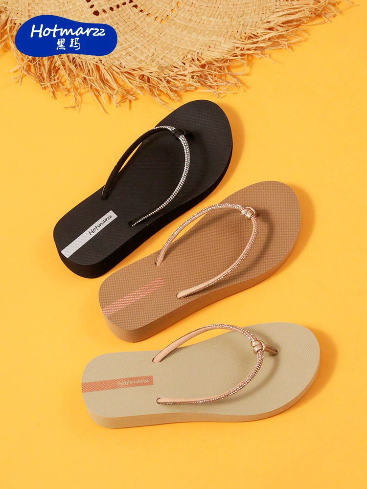Hotmarzz Wear-resistant Beach Thick-soled Flip-flops