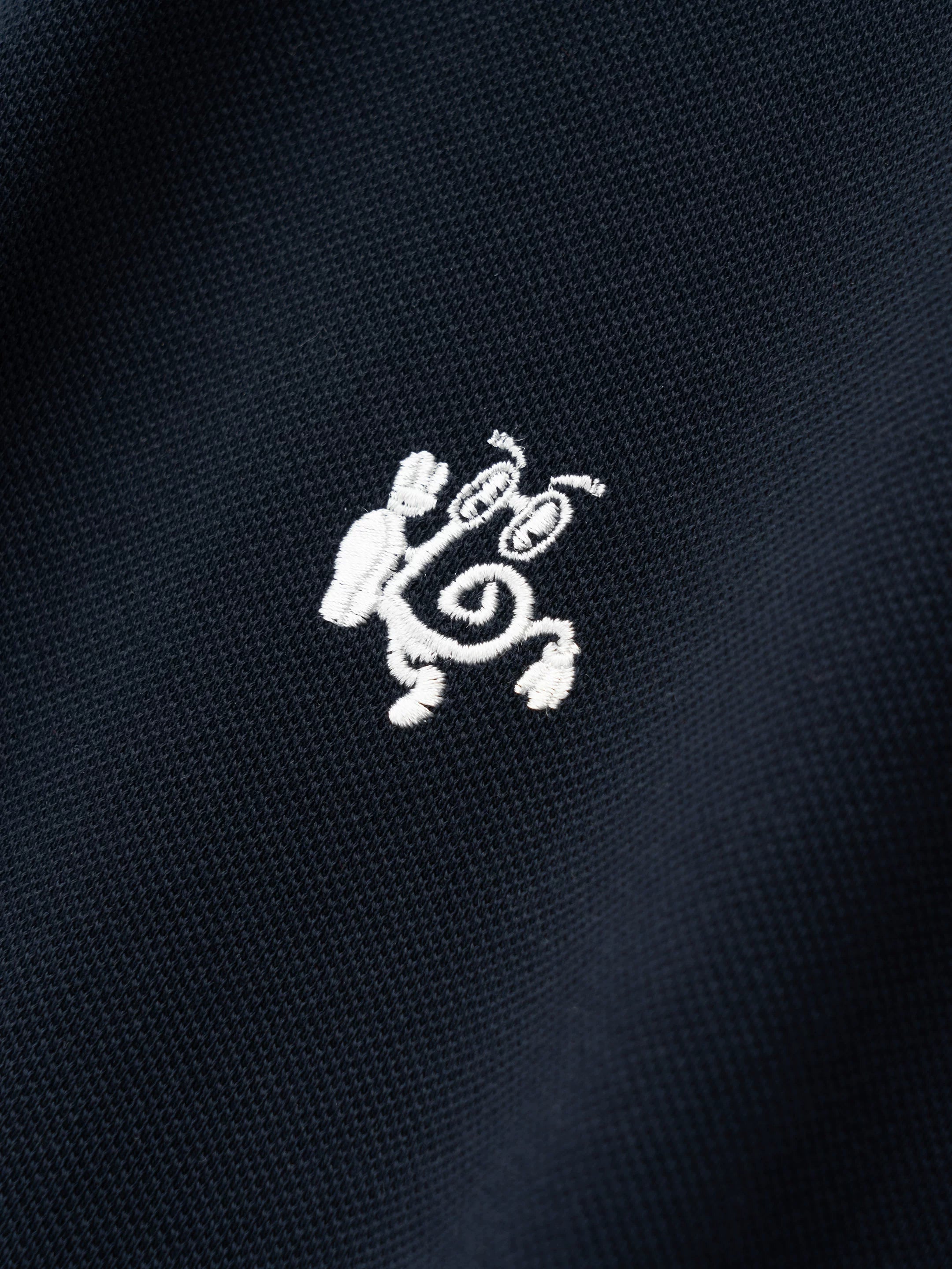BENT IDEA Embroidered Simple Polo Shirt Tee