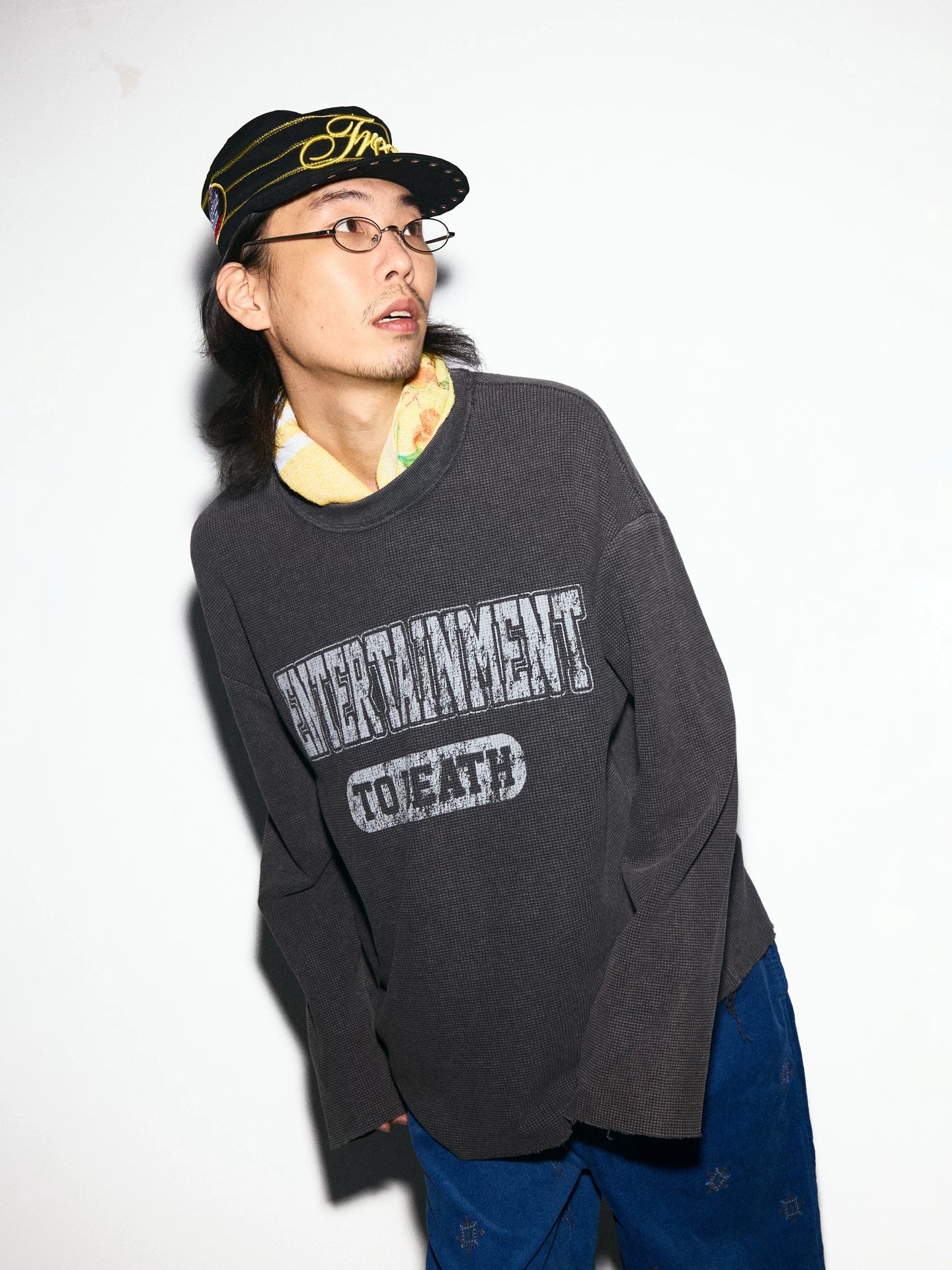 TREclub Vintage Loose Waffle Long Sleeve