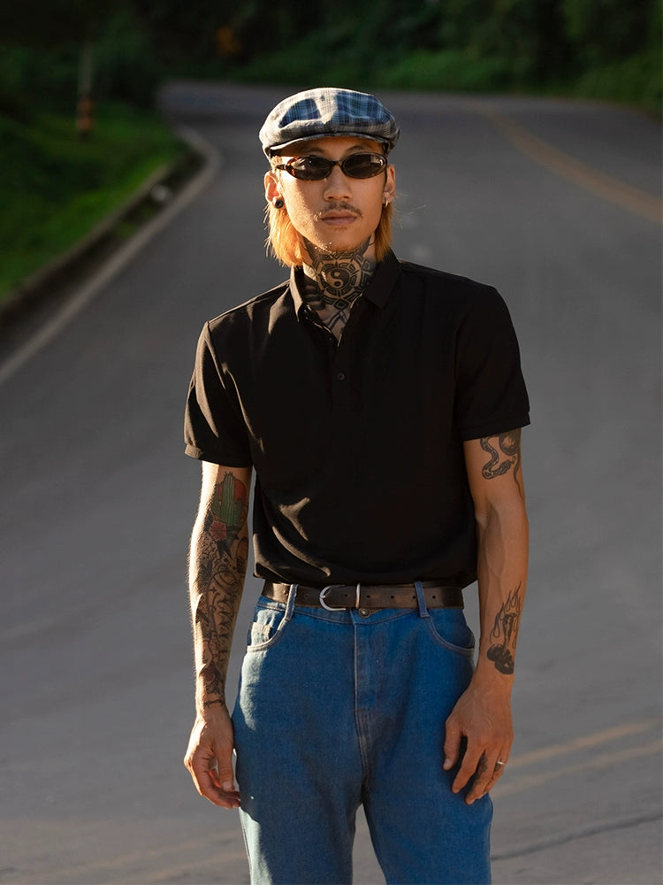 PUBLICRADIO Vintage Commuter Solid Color Polo Shirt