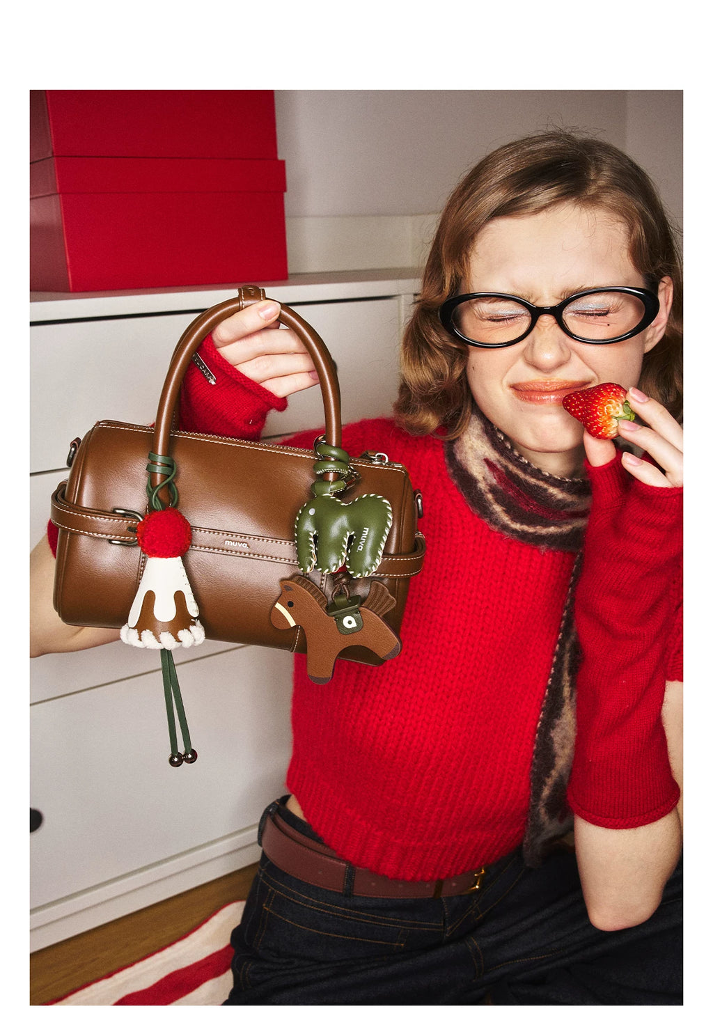 MUVA Sandwich Pony Pendant Fun Cute Bag Accessories