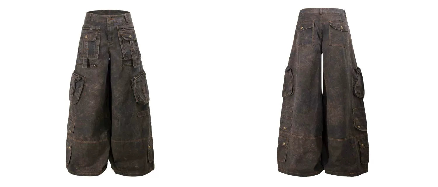 BLACKLISTS Old Tie-dye Multi-pocket Cargo Pants