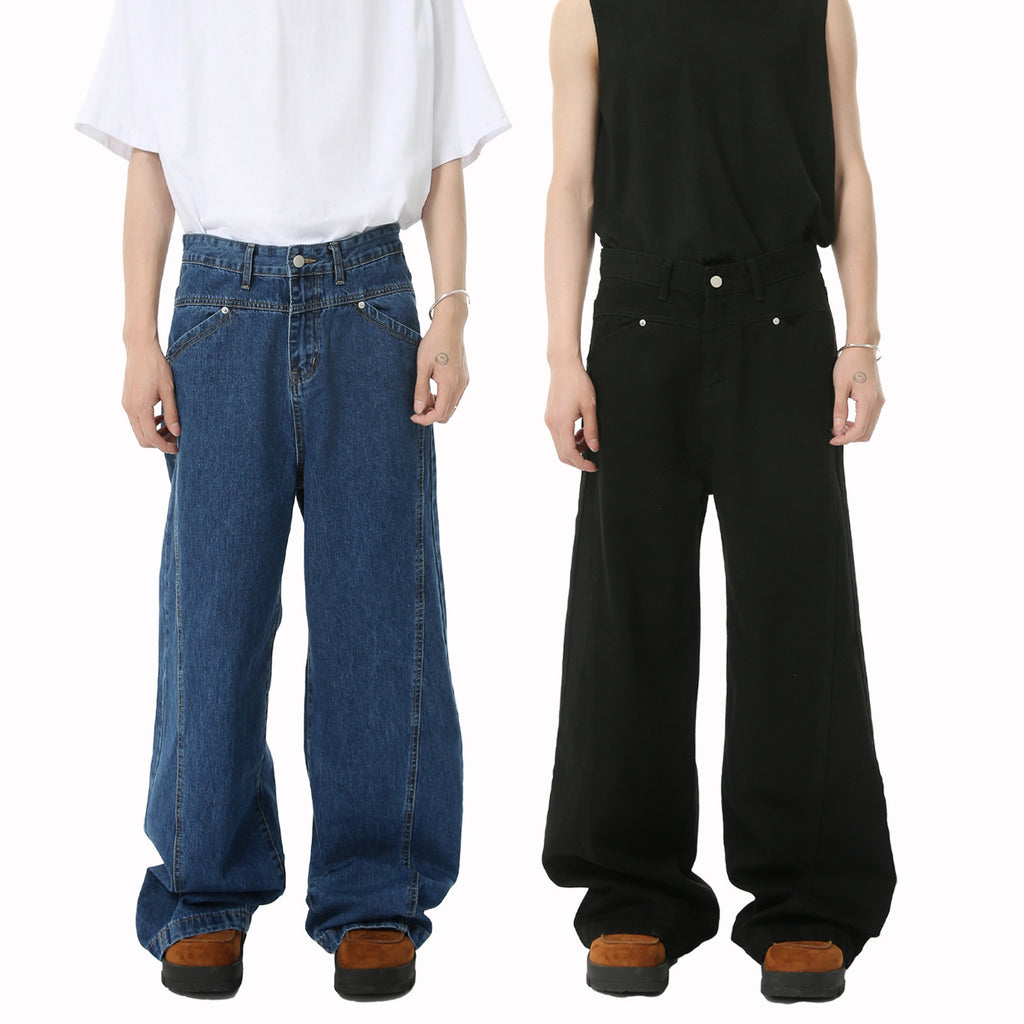 MTLCLOTHES Korean High Street Straight Jeans