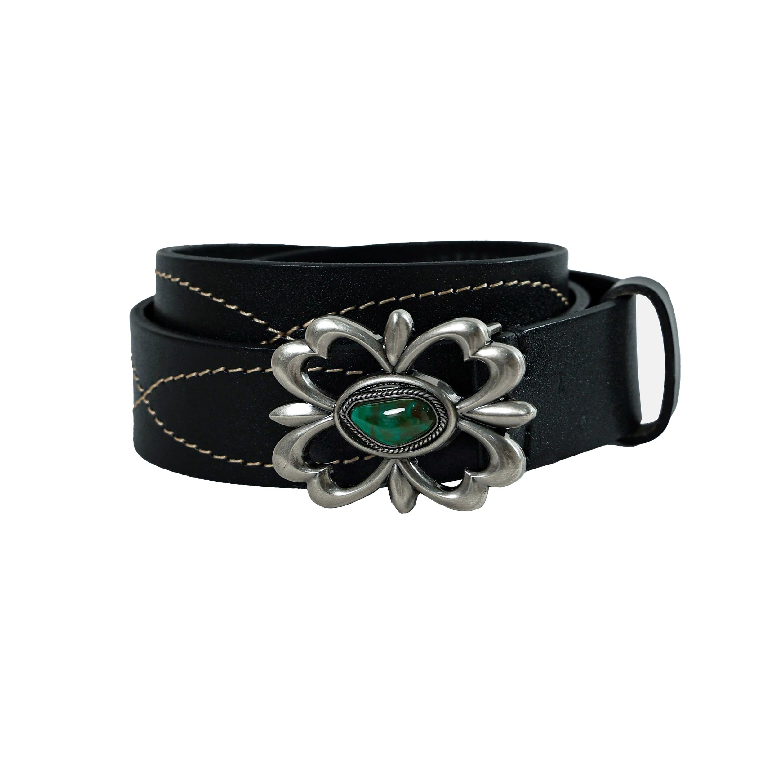 TZ killer Genuine Leather Belt with Visible Stitching