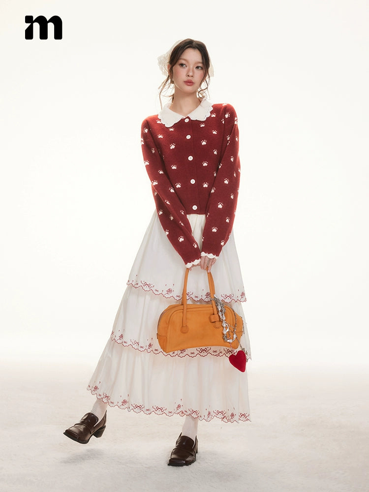 Imone Retro Claw Jacquard Loose and Thin Knitted Cardigan