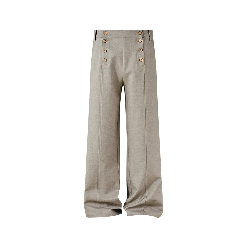 KREATE Double-breasted Compound Suit Pants