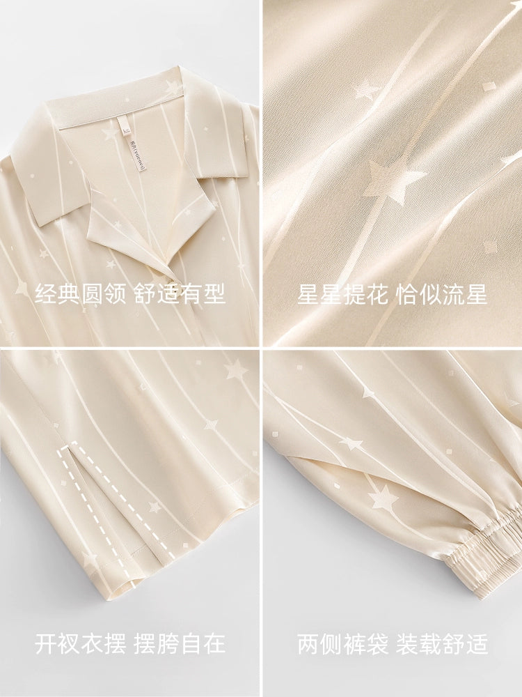 Yuenei Thin Silk Casual Fashion High-end Loungewear