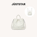 JUST STAR Rhombus Dual-purpose Double Shoulder Large-capacity Tote Bag