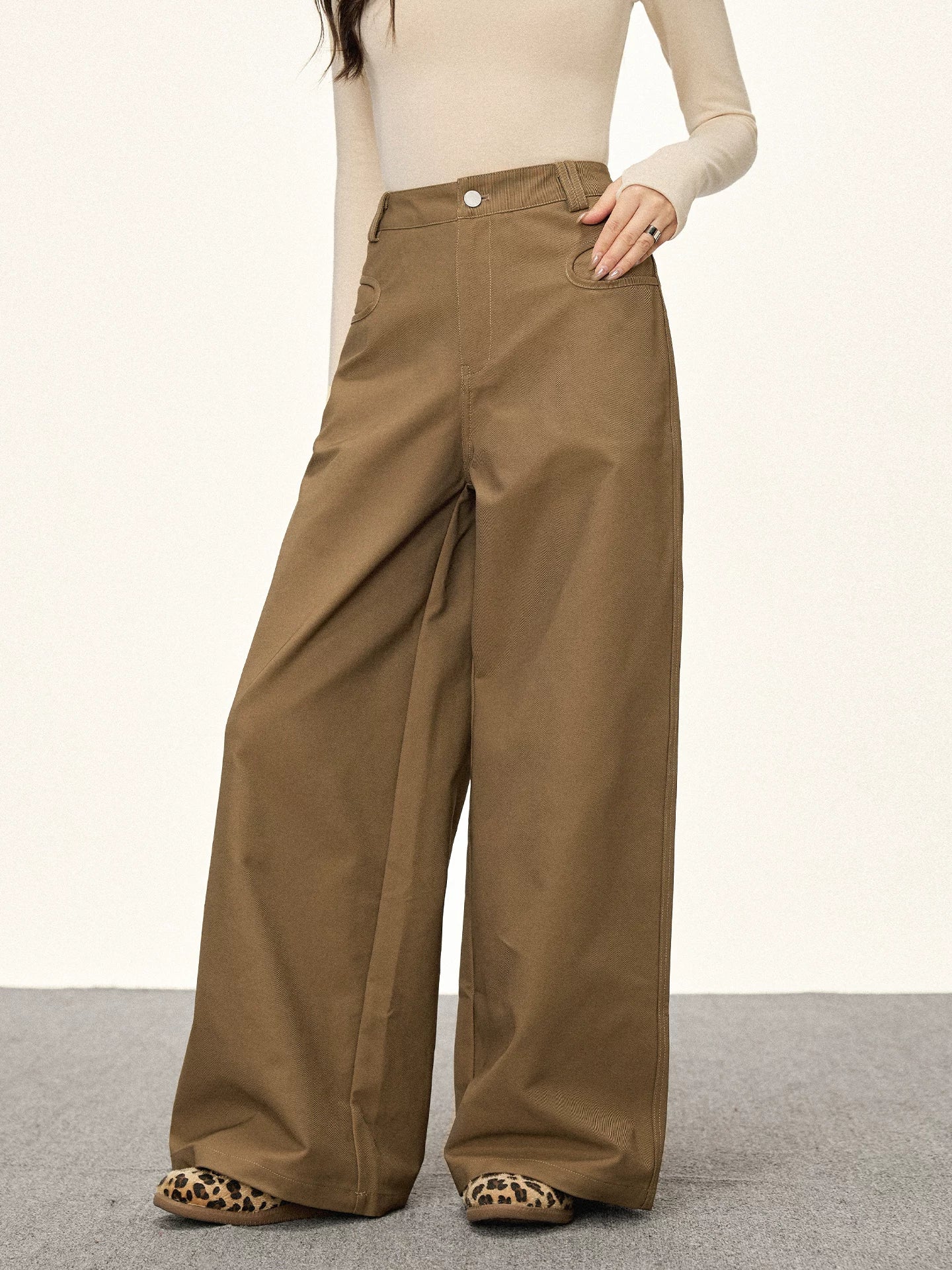 Cherry Melody High Waist Loose Straight Versatile Jeans