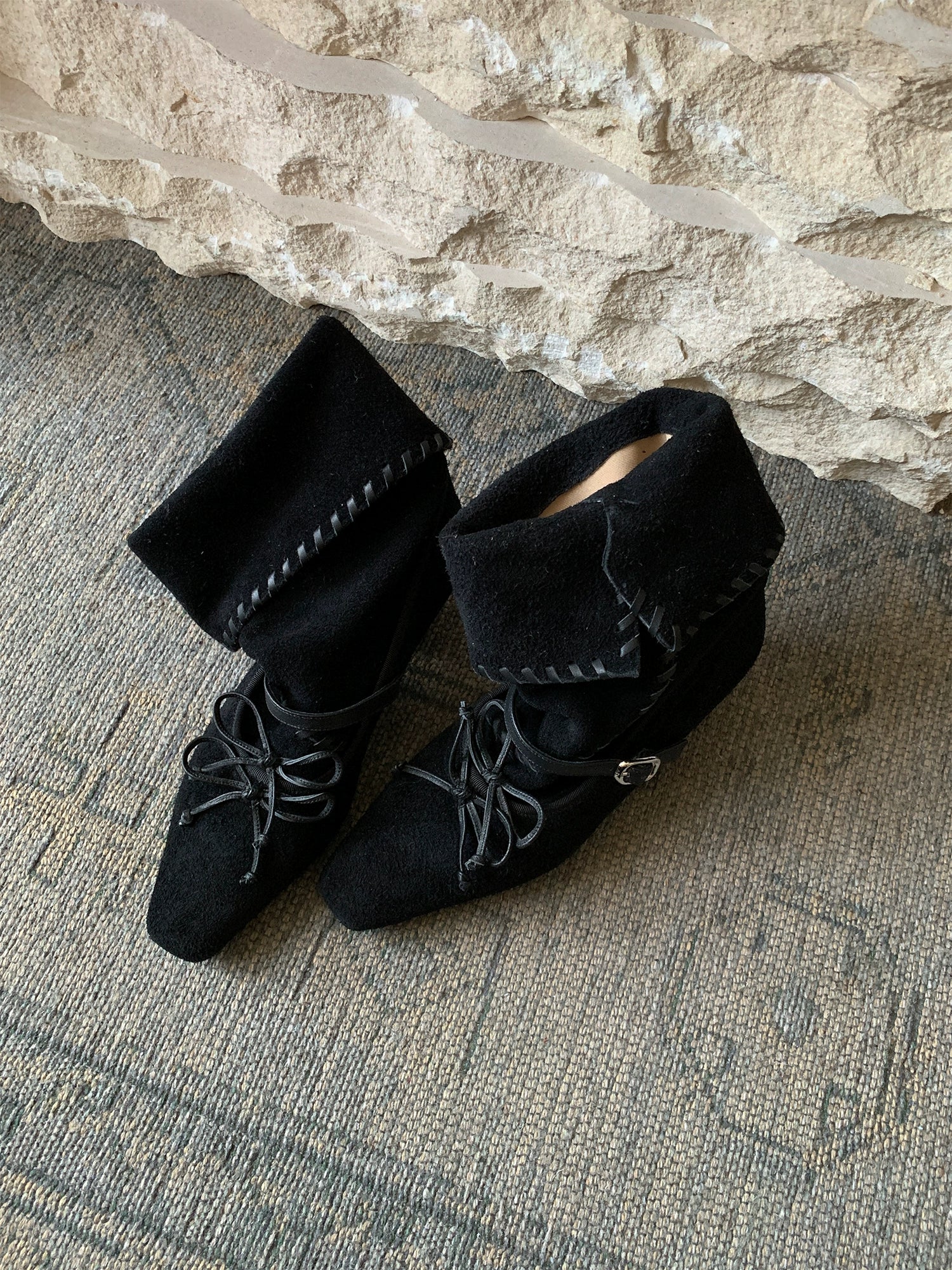 Milooey Leather Platform Boots