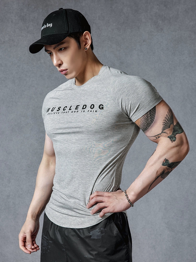 Muscle Dog Slim Fit Cuffs Show Muscle Tee