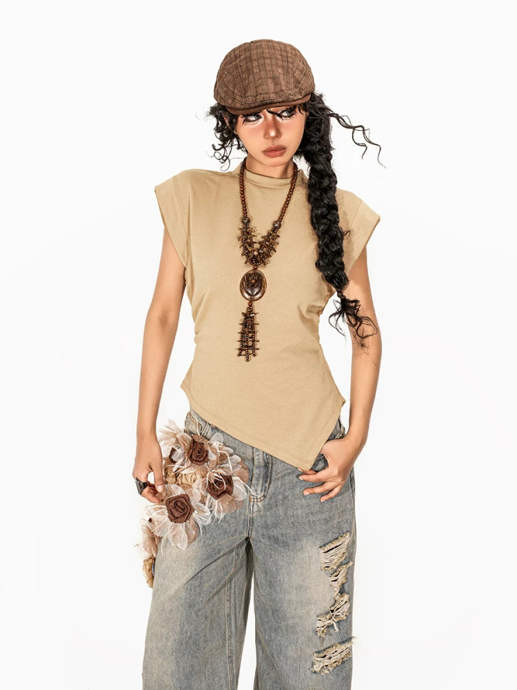 Arielink Irregular Vest Sleeveless Tee