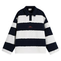 Loopsoon Two-tone Stitching Creative Polo Sweater