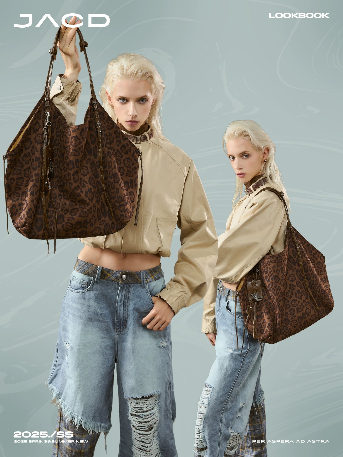 JACD Vintage Leopard Commuter Tote Bag