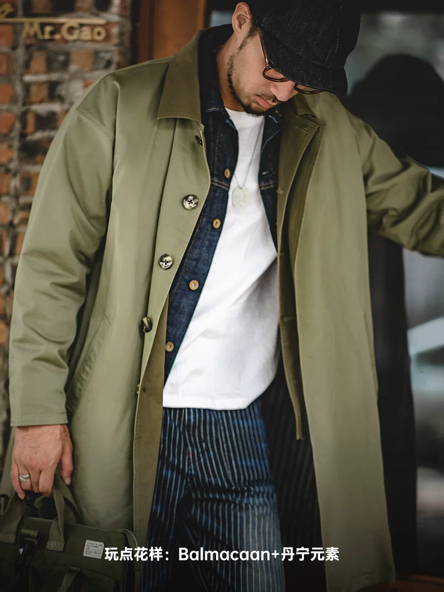 Madden Balmacaan Windbreaker Long Thin Coat