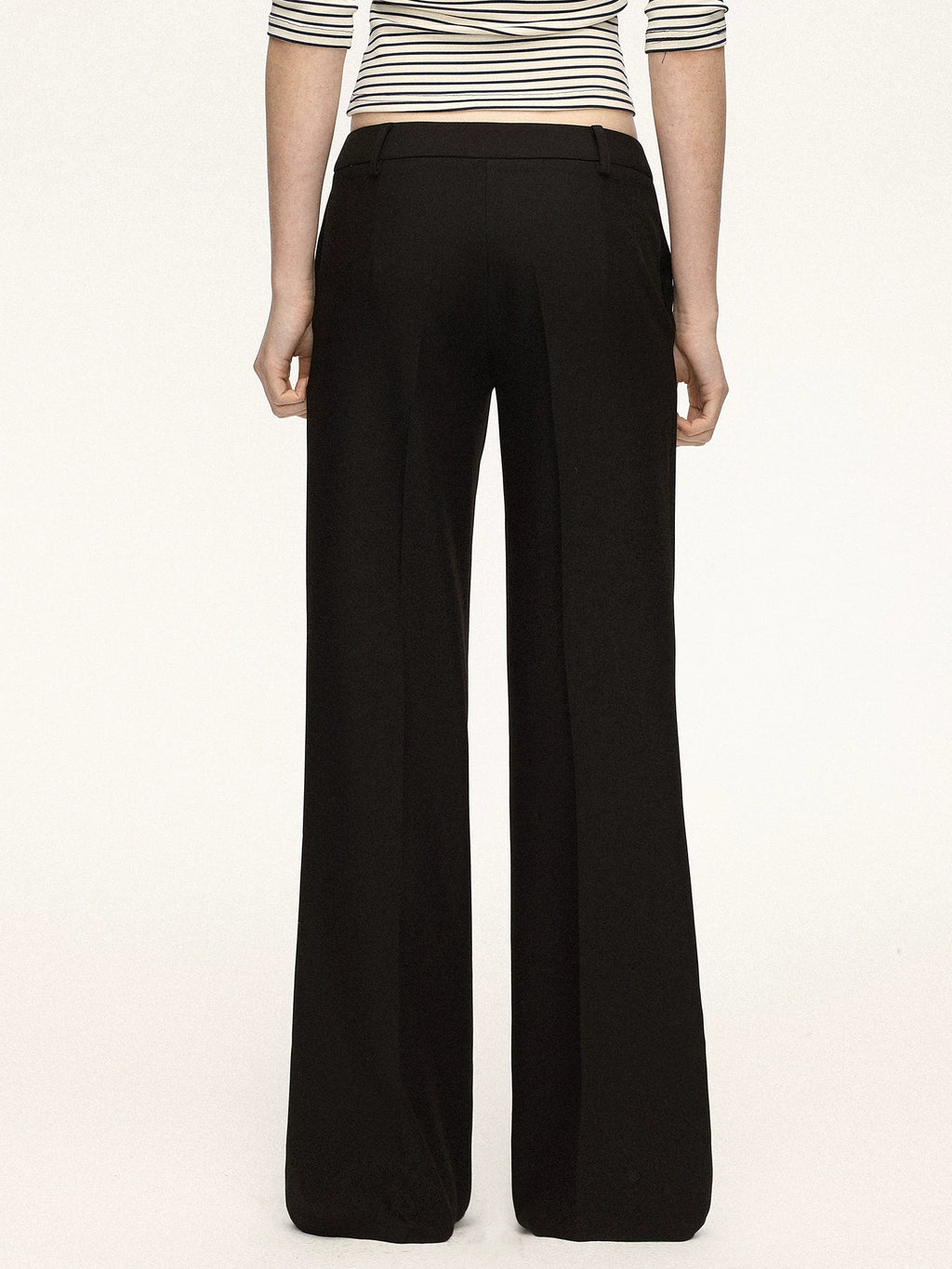 Anna Aneae High Waist Wide Leg Skinny Suit Pants