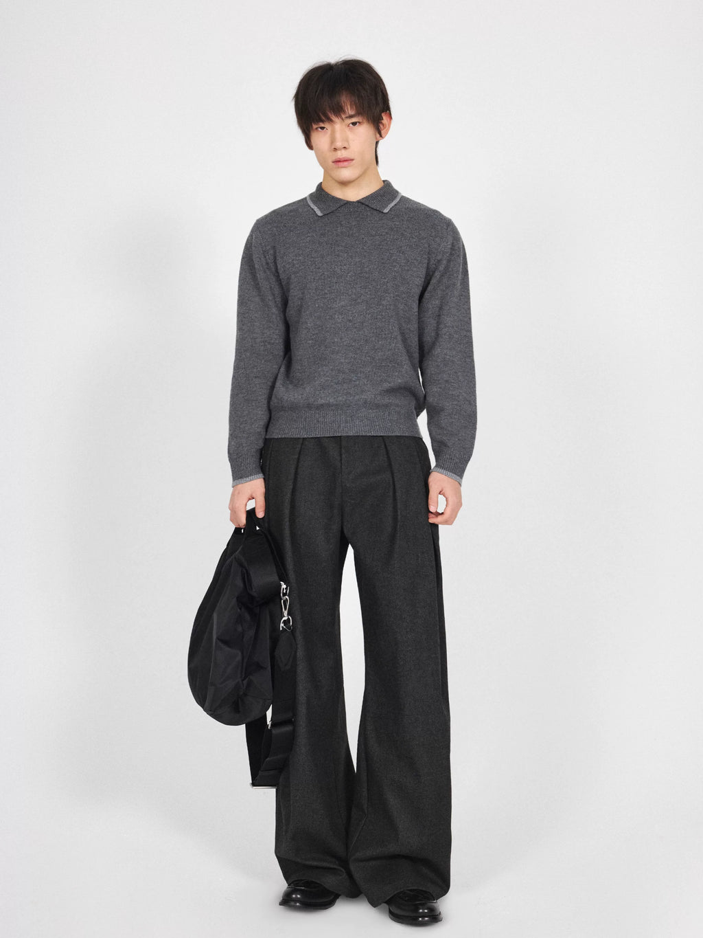 Stay The Night Contrast Polo Vibe Sweater