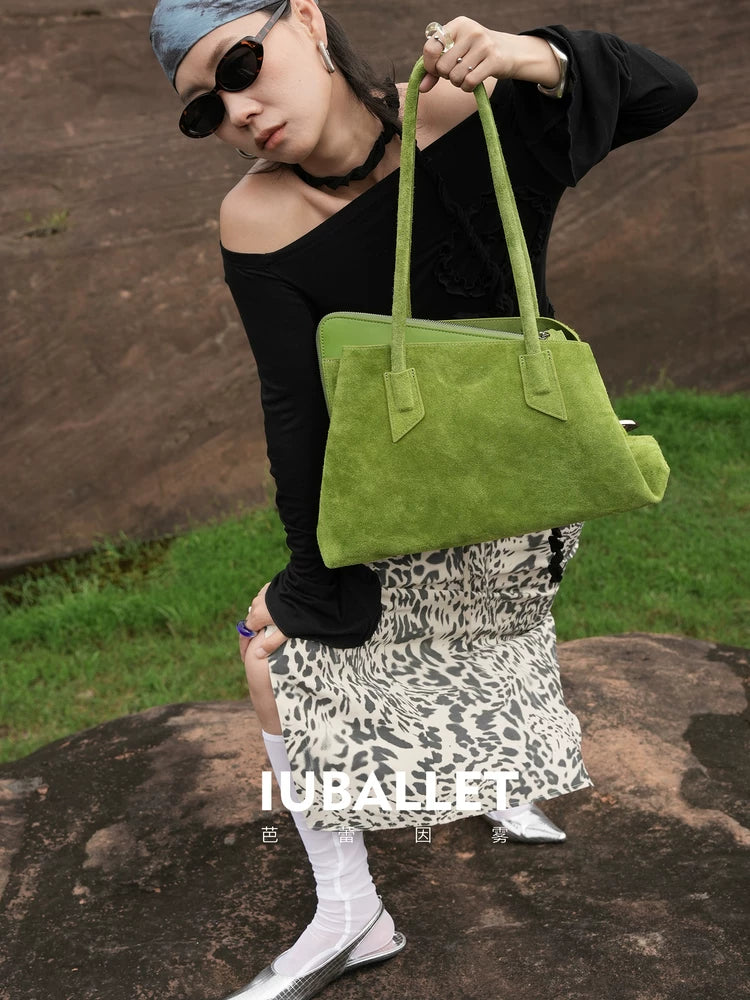 IUBALLET Large Capacity Leather Shoulder Bag