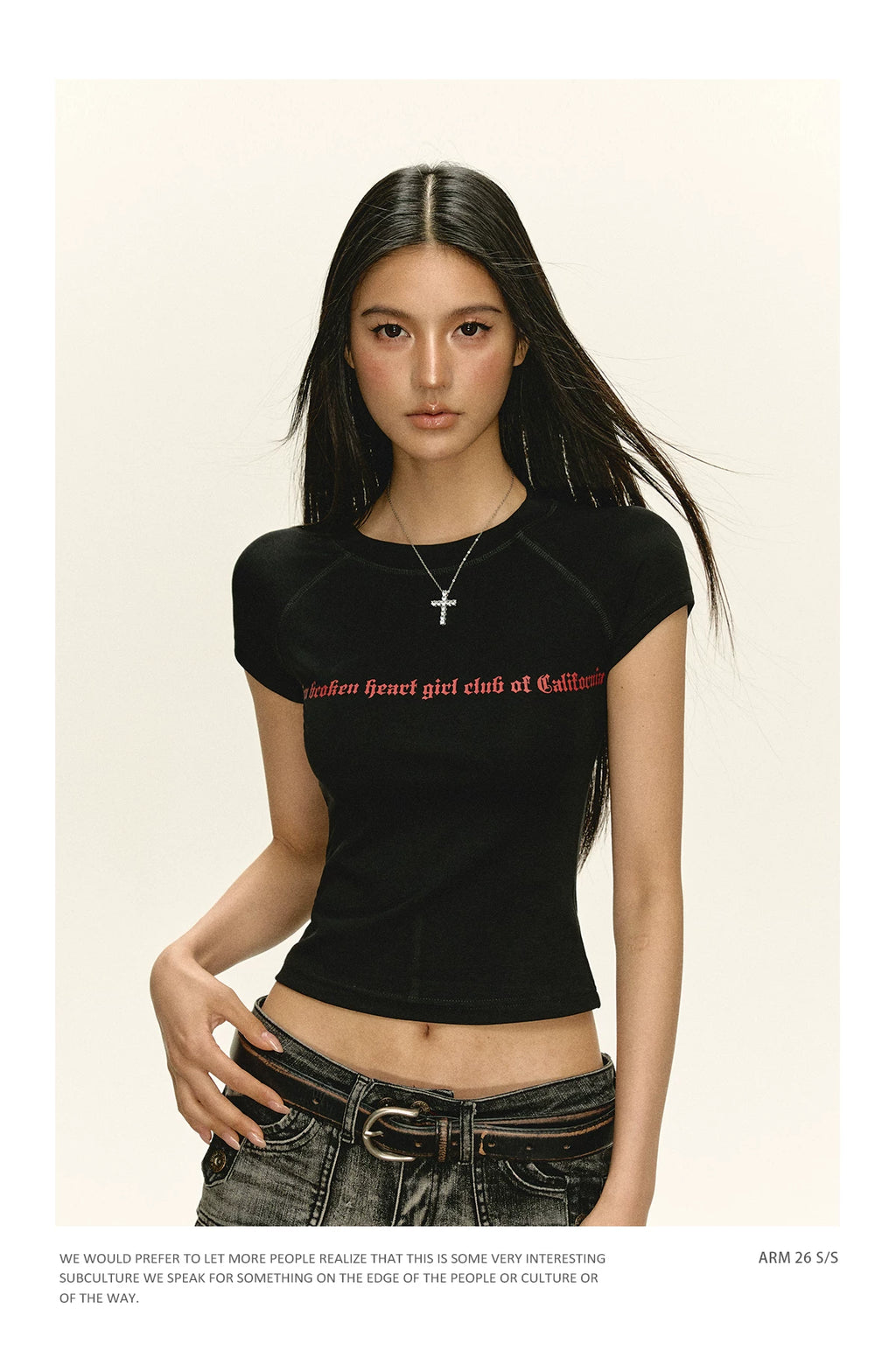 Ariseism Letter Print Slim Tee