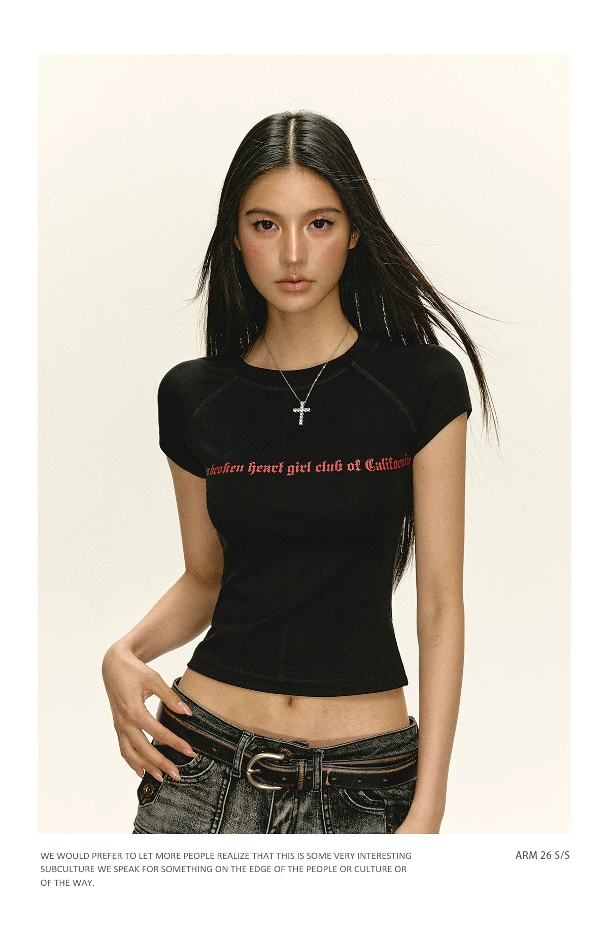 Ariseism Letter Print Slim Tee