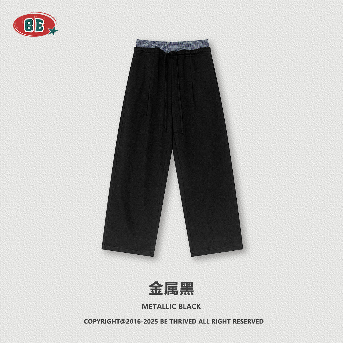 BE Women's Style Spliced Double Waistband Sports Straight Leg Sweatpants