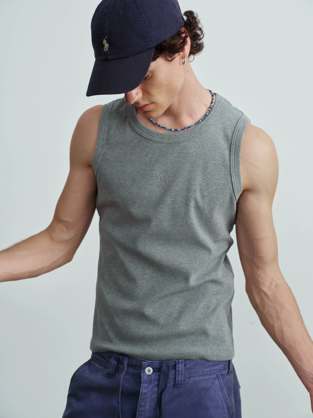 VLABMADE Embroidered Thread Stretch Training Vest