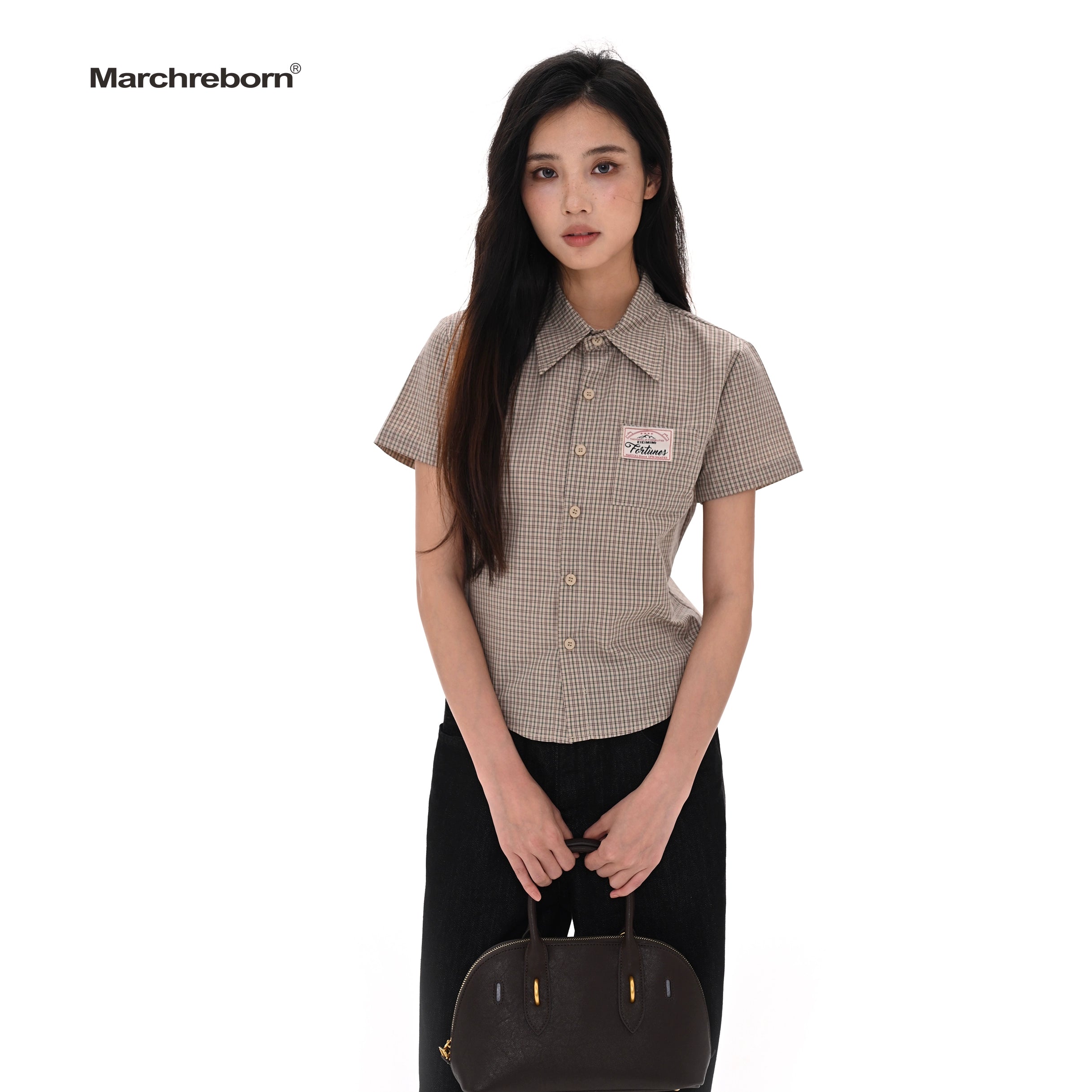 March Vintage Plaid Short Sleeve Shirt