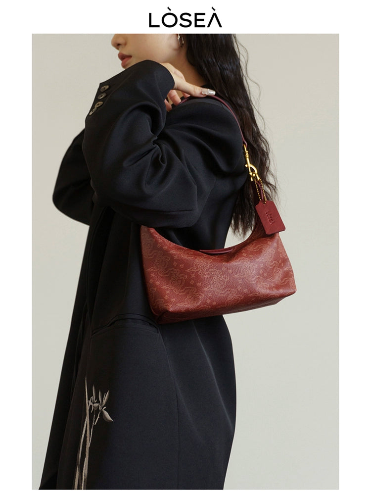 LOSEA Ruyi Cloud Temperament Premium Pattern Shoulder Bag
